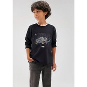 Resim Mavi Batman Baskılı Erkek Çocuk T-shirt (M6610238-900) 