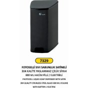 Resim Arı Metal Fotoselli Sıvı Sabunluk Paslanmaz Siyah 0,880 ml 