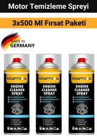 Resim Kraftvoll Motor Temizleme Spreyi Susuz 3x500 Ml (Made İn Germany) 