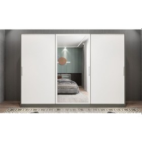 Resim Vino Sürglü Kapaklı Dolap Gardırop FB 240 CM 