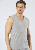 Resim Cacharel Erkek V Yaka Spor Atlet 1304/Gri 