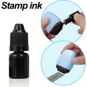 Resim 1/3 adet 5ml Hareketli Kimlik Hırsızlığı Koruma Damgası Yedek Mürekkep Gizlilik Damgası Mürekkep Koruma Damgası Karışık Kod Gizli Mühür Yedek Siyah Mürekkep 