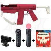 Resim SONY Playstation 3 Move Sharp Shooter TAM SET + Resistance 3 Move Oyun PS3 Move Kol Seti PS3 Kamera 