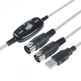 Resim aogo Usb Midi Kablo 5 Pin Din Kablo Usb Çevirici Klavye Org Midi Müzik Düzenleme Kablosu 1 in 1 Out MIDI 
