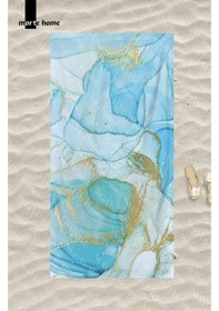 Resim Marte Home Marple Baskılı Plaj Havlusu MAvi 