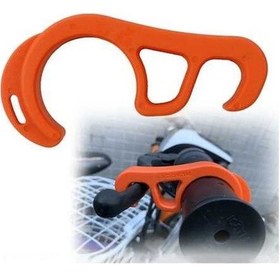 Resim Pazly Orta Ağır Ve Taşınabilir Bisiklet/motosiklet Fren Kilidi - Portatif Park Güvenliği Kancası, 15g Hafif, Pp Plastik, Turuncu Turuncu 