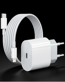 Resim Apple Uyumlu iPhone 14 13 12 11 20w Hızlı Şarj Adaptörü Lightning Kablo Seti 