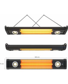 Resim Mirkraft Vega 2500W Sarkıt Tipi Karbon Infrared Isıtıcı 