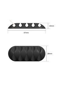Resim Go İthalat Kablo Tutucu Düzenleyici 5 Kanallı 3'lü Set Masaüstü Ofis Organizer Yapışkanlı Klips Siyah 115593 