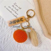 Resim Silver1 Gıoıo Yeni Ipek Eşarp Anahtarlık Kişiselleştirilmiş Inci Papyon Çanta Çekicilik Dokuma Anahtarlık (Yurt Dışından) 