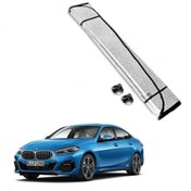 Resim Oto Araç Araba Uyumlu Güneşliği Ön Cam Güneşliği Parlak Güneşlik Koruyucu Perde Metalize 130x60 Cm 