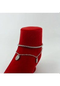 Resim Parlak Pullu Çelik Halhal Gri 