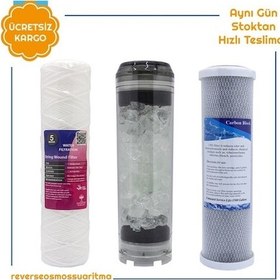 Resim Daire Girişi Su Arıtma Silifozlu Tip Yedek Filtresi 3 Lü Filtre (380184016) 