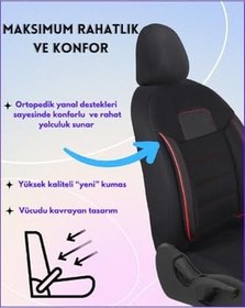 Resim Kia Picanto Araçlara Uyumlu Tam Takım Basic K Model Oto Koltuk Kılıfı 