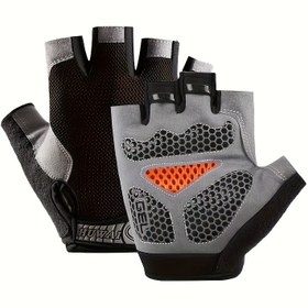 Resim 1 Çift Evrensel Erkekler ve Kadınlar Yarım Parmak Fitness Eldivenleri, Siyah, Polyester, Kanca ve Döngü Kapanışı, Örgü, Elde Yıkan, Fitnes için 
