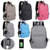 Resim Prestigegoods Lebıhmurah Wbp2296 6 Renk Usb Şarj Çantası Unisex Polyester Genç Okul Sırt Çantası Gri Gri 