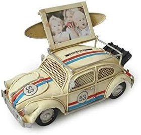 Resim Dekoratif Metal Araba Çerçeveli ve Kumbaralı Vosvos Hediyelik 