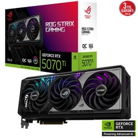 Resim ASUS ROG-STRIX-RTX5070TI-O16G-GAMING, 16Gb, 256Bit, GDDR7, 2xHDMI, 3xDP GAMING Ekran Kartı 
