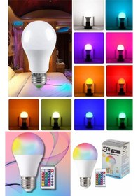 Resim Rgb Uzaktan Kumandalı Led Lamba Ambiyans Aydınlatma Renk Değiştiren Ampul Led Işık 