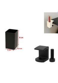 Resim Özel 3d Baskı Kalemlik Modüler Masa Düzenleyici Tak Çıkar Düzenleyici Ebat: 8 Cm X 5 Cm X 4,8 Cm Siyah 