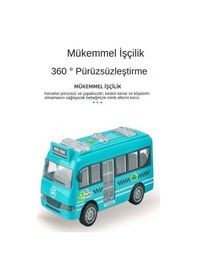 Resim Minibüs Araba Oyuncak Otobüs - Kapıları Açılabilen Sürtmeli Pilsiz Güvenli Model 