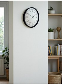 Resim 36 Cm Siyah Asil Roma Rakamlı Duvar Saati Diğer 