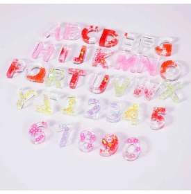 Resim Tinky Winky Epoksi Silikon Kalıp Büyük Harfler Kalıbı Küçük Boy 1.7 cm 