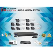 Resim 10'lu 4 MP Ip Güvenlik Kamerası 