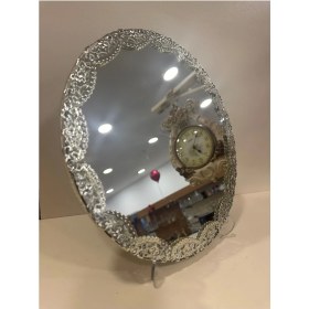 Resim Şık Yuvarlak Aynalı Dekoratif Ürün, Parlak ve Zarif Tasarım, Ev ve Ofis Için Ideal 