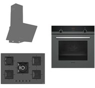 Resim Siemens & Ferre Large Grion Gri 3'lü Ankastre Set (HB514FBH2T- SS038 - D088) 