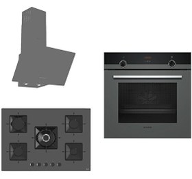 Resim Siemens & Ferre Large Grion Gri 3'lü Ankastre Set (HB514FBH2T- SS038 - D088) 