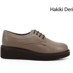 Resim Gönderi R Kadın Vizon Antik Bağcıklı Dolgu Taban Hakiki Deri Ayakkabı Gdza13424282 Vizon 