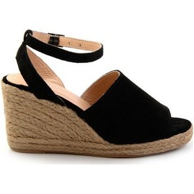 Resim Siyah Leather Kadın Sandalet K05718071101 Siyah 