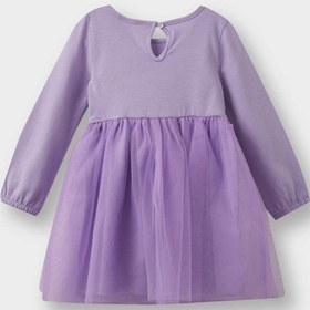 Resim Defacto Kız Bebek Frozen Uzun Kollu Tül Elbise F4564a525aupr251 Mor 