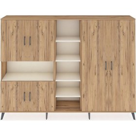 Resim Arges Dolap 13 Raflı 6 Kapaklı 220x30x163 Çam-çam/aytaşı Çam-çam/aytaşı 