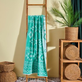 Resim Nuvomon Etnik Plaj Havlusu - Yeşil - 70x150 cm 