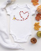 Resim irembaby Bebek Beyaz Sevgililer Günü Baskılı Pamuklu Çıtçıtlı Body Zıbın 