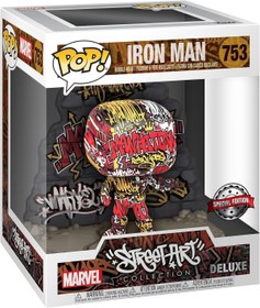 Resim Pop Deluxe Figür - Street Art Collection: Marvel - Iron Man Graffiti Exculsive 