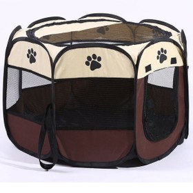 Resim Qingmipy Katlar İçin Katlanabilir Su Geçirmez Taşınabilir Oyun Parkı - Oxford Kumaş & Pvc Ağ 