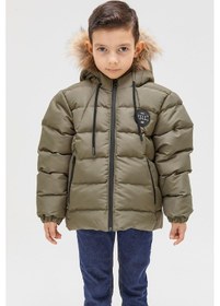 Resim Benitto Kids Benittokids Erkek Çocuk Natürel Kürklü Mont 51289-haki Haki 