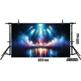Resim Venspor Renkli Sahne Işıkları Arkaplan - 200x150cm Fon Duvar Örtüsü 