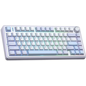 Resim Aula F75 Mekanik Rgb Tkl Nimbus V3 Switch Kablosuz Makrolu Hot Swap Klavye Buz Mavisi 