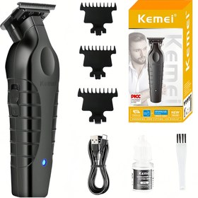 Resim KEMEI KM-2299 Profesyonel Kablosuz Saç Kesme Makinesi - Sıfır Boşluk 0mm Hassas Kesim, USB Şarj Edilebilir, Lityum Pil, Salon Kalitesinde, Siyah Mavi Vurgularla - Kuaförler İçin Mükemmel Sevgililer Günü Hediyesi, Profesyonel Saç Aracı | Şık Saç Kesme Makinesi | Dayanıklı Yapı 