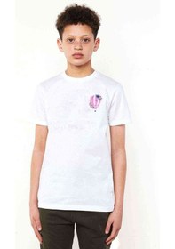 Resim Tshirthane Watercolor Hot Air Balloon Baskılı Unisex Çocuk Beyaz T-Shirt (534788573) 