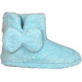 Resim Redplay Eb322 Fiyonklu Velsoft Kadın Panduf Ev Botu Ev Ayakkabısı Turkuaz 