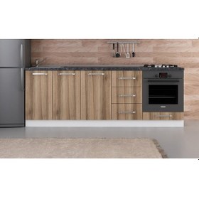 Resim Minar 230 Cm Mutfak Dolabı Beyaz Dore 230-D6-Alt Modül Beyaz 