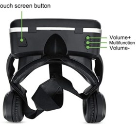 Resim Pazariz Sanal Gerçeklik Gözlüğü Kulaklıklı 3D Vr Filmler Video Oyunları Tüm Telefonlara Uyumlu 