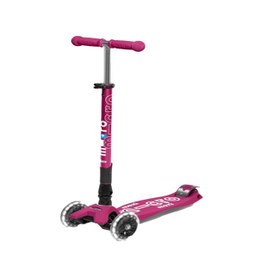 Resim Micro Maxi Micro Deluxe Foldable Led Berry Red Unisex Çocuk Mor Scooter 