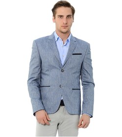 Resim Sposo G-179 İki Düğme Klasik Kalıp Mavi Erkek Blazer Ceket Mavi 