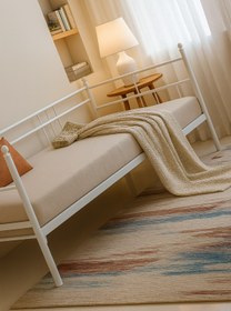 Resim Unimet Soho Daybed Tek Kişilik Sedir Metal Karyola Beyaz 